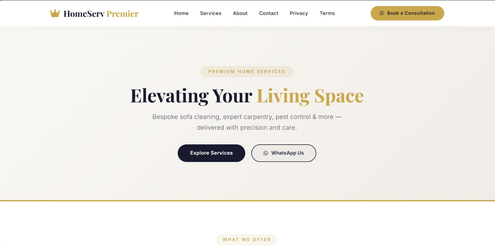 Hunarmand — Luxury Furniture Store website designed by Zentora
